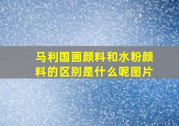 马利国画颜料和水粉颜料的区别是什么呢图片