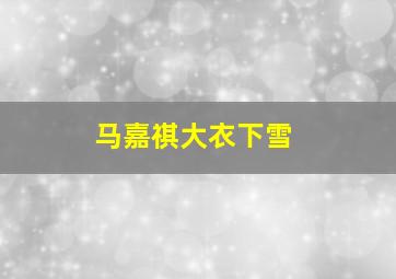 马嘉祺大衣下雪