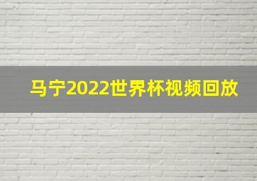 马宁2022世界杯视频回放