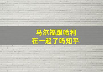 马尔福跟哈利在一起了吗知乎