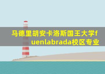 马德里胡安卡洛斯国王大学fuenlabrada校区专业