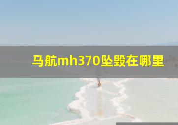 马航mh370坠毁在哪里