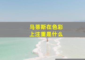 马蒂斯在色彩上注重是什么