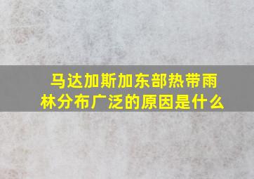 马达加斯加东部热带雨林分布广泛的原因是什么