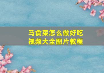 马食菜怎么做好吃视频大全图片教程