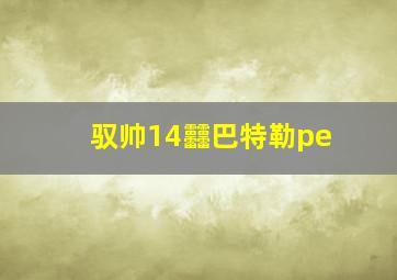 驭帅14䨻巴特勒pe