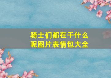 骑士们都在干什么呢图片表情包大全