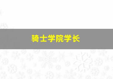 骑士学院学长