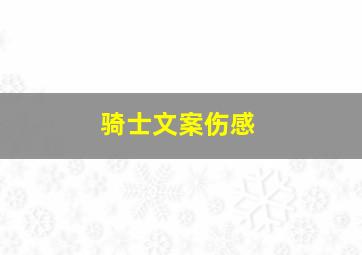 骑士文案伤感