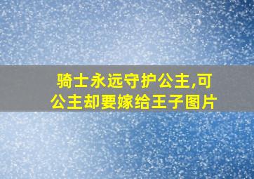 骑士永远守护公主,可公主却要嫁给王子图片