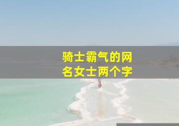 骑士霸气的网名女士两个字