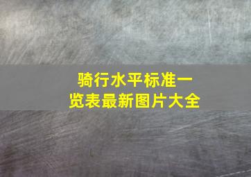 骑行水平标准一览表最新图片大全