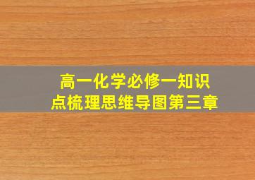 高一化学必修一知识点梳理思维导图第三章