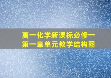 高一化学新课标必修一第一章单元教学结构图