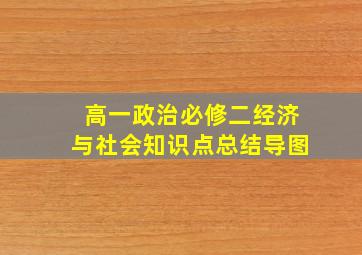 高一政治必修二经济与社会知识点总结导图