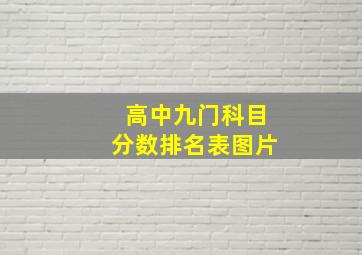 高中九门科目分数排名表图片