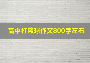 高中打篮球作文800字左右