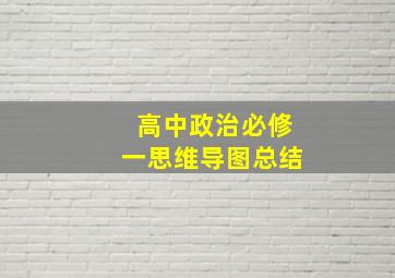 高中政治必修一思维导图总结