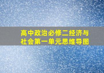 高中政治必修二经济与社会第一单元思维导图