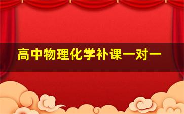 高中物理化学补课一对一