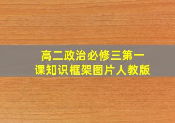 高二政治必修三第一课知识框架图片人教版