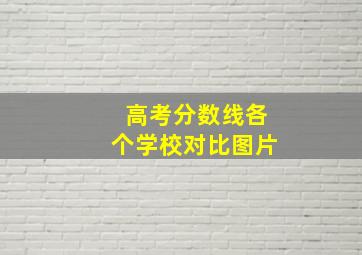 高考分数线各个学校对比图片