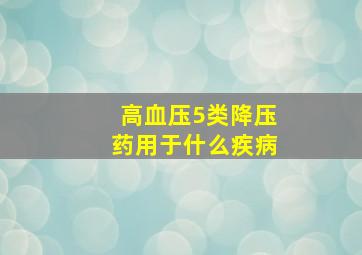 高血压5类降压药用于什么疾病