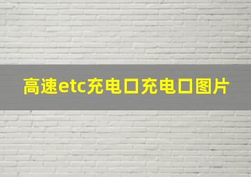 高速etc充电口充电口图片