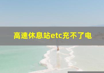 高速休息站etc充不了电