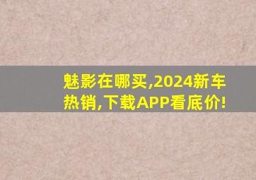 魅影在哪买,2024新车热销,下载APP看底价!