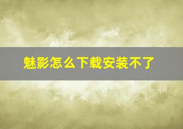 魅影怎么下载安装不了