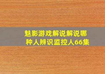 魅影游戏解说解说哪种人辨识监控人66集