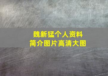 魏新猛个人资料简介图片高清大图