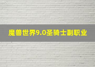 魔兽世界9.0圣骑士副职业