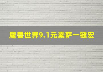 魔兽世界9.1元素萨一键宏