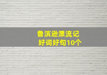 鲁滨逊漂流记好词好句10个