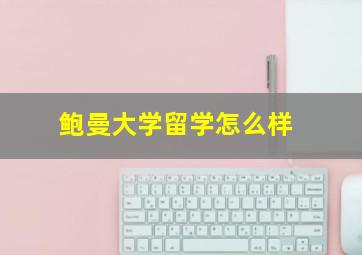 鲍曼大学留学怎么样