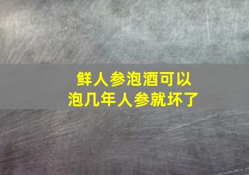 鲜人参泡酒可以泡几年人参就坏了