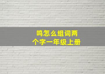 鸣怎么组词两个字一年级上册