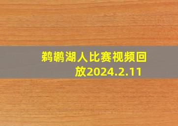 鹈鹕湖人比赛视频回放2024.2.11