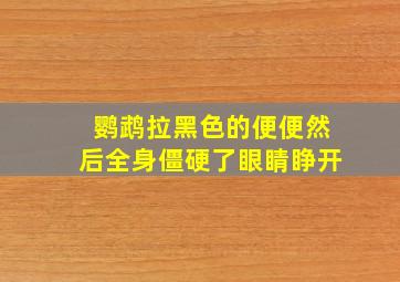 鹦鹉拉黑色的便便然后全身僵硬了眼睛睁开