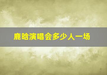 鹿晗演唱会多少人一场