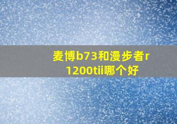 麦博b73和漫步者r1200tii哪个好