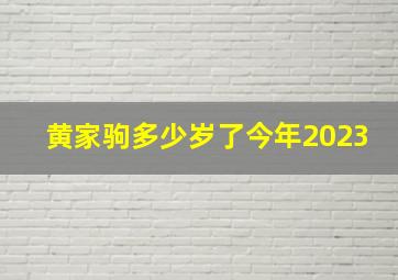 黄家驹多少岁了今年2023