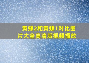 黄蜂2和黄蜂1对比图片大全高清版视频播放