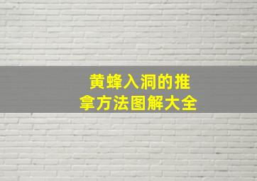 黄蜂入洞的推拿方法图解大全