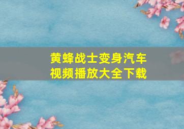 黄蜂战士变身汽车视频播放大全下载