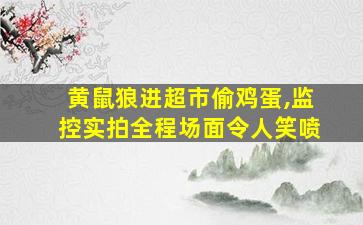 黄鼠狼进超市偷鸡蛋,监控实拍全程场面令人笑喷