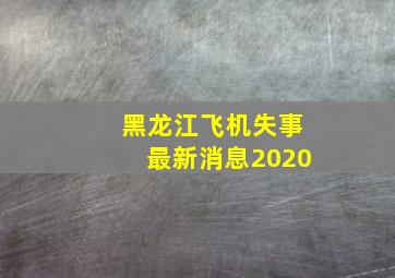 黑龙江飞机失事最新消息2020