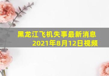 黑龙江飞机失事最新消息2021年8月12日视频